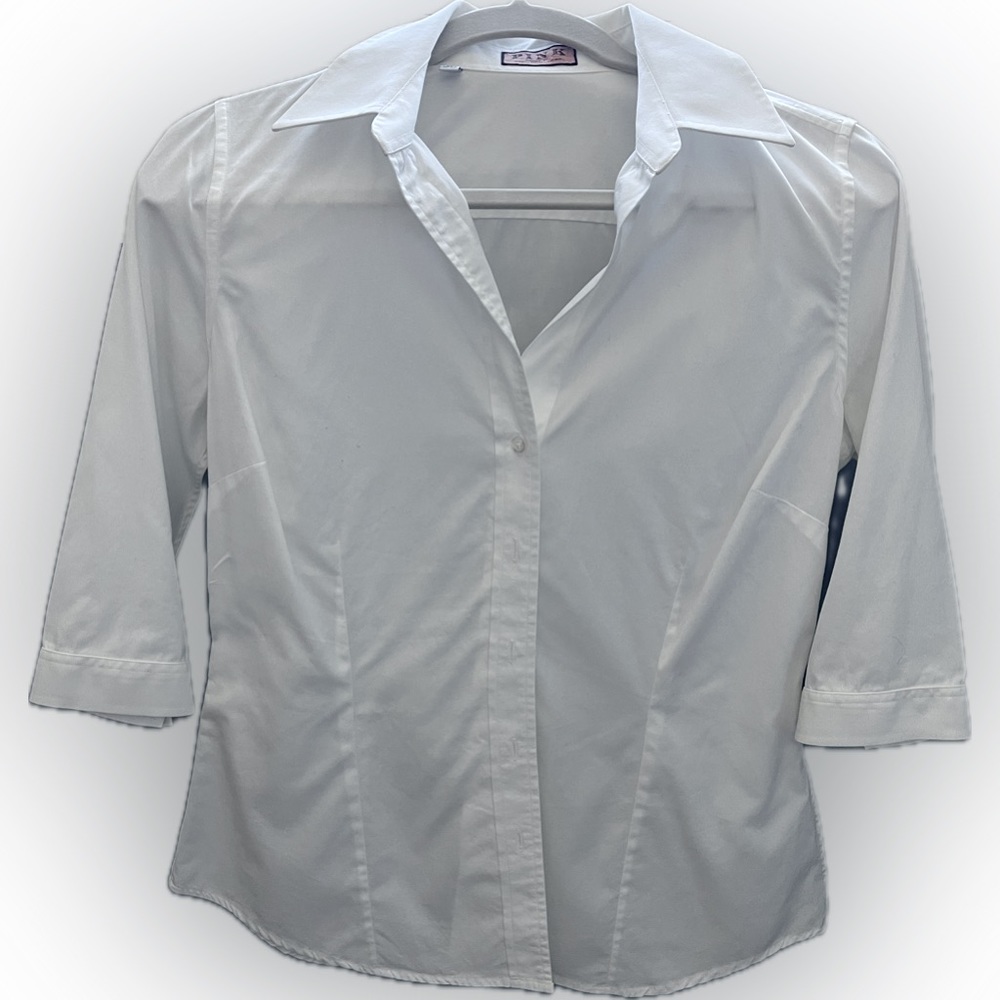 Thomas Pink white summer blouse 3/4 length sleeves